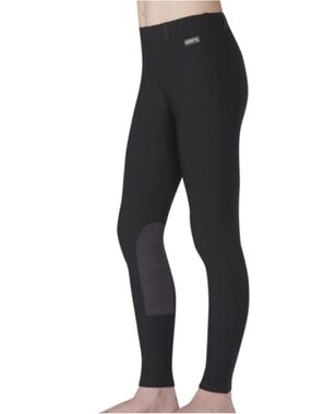 Kerrits Black Microcord Knee Patch Equestrian Tights Leggings XL